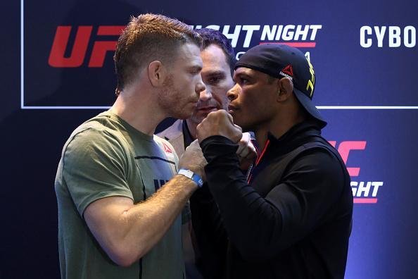 Media Day do UFC Fight Night Braslia - Encarada tensa entre Paul Felder e Massaranduba