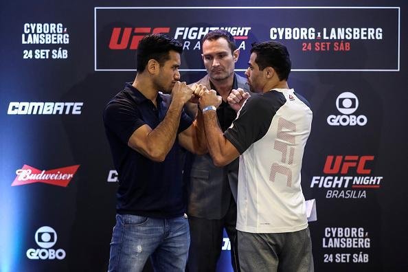 Media Day do UFC Fight Night Braslia - Phillipe Nover e Renan Baro na encarada