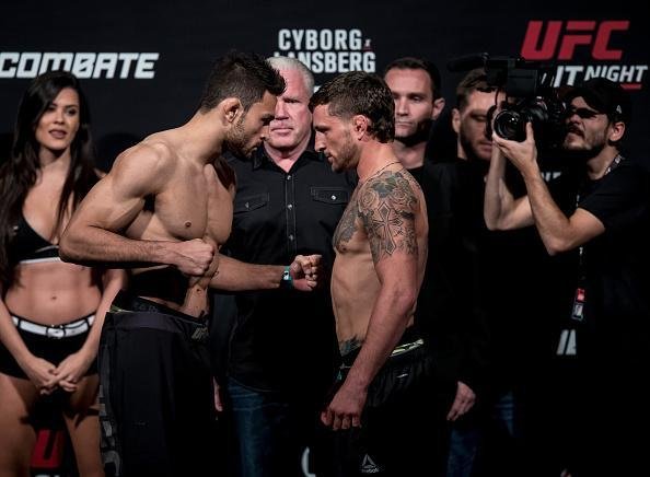 Pesagem do UFC Fight Night 95 -  Glaico Frana (70,8kg) x Gregor Gillespie (70,8kg)