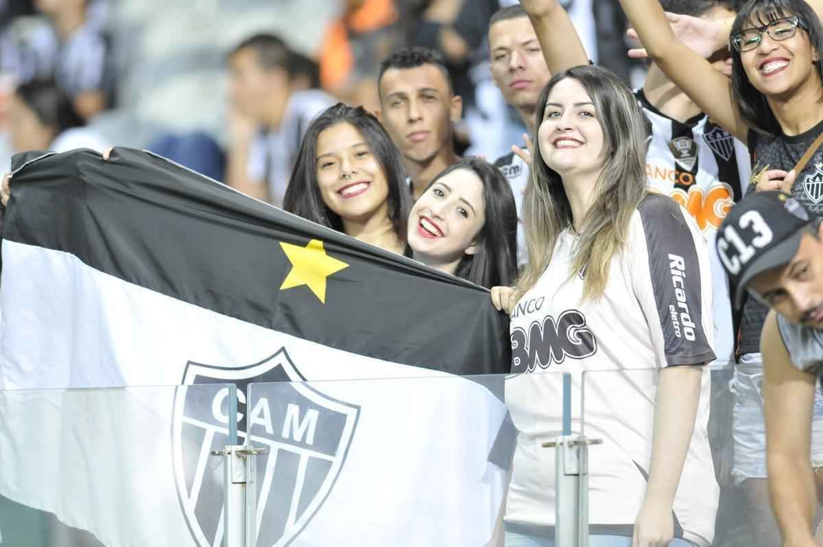 Torcida do Atltico no clssico contra o Amrica, nesta quinta-feira, no Mineiro