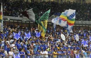 Torcida do Cruzeiro durante partida contra o Grmio, pela semifinal da Copa do Brasil
