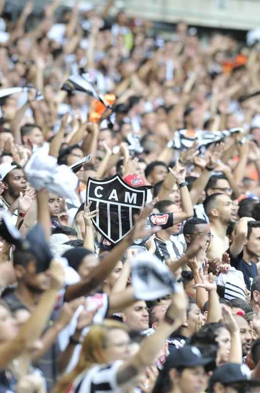 Imagens da torcida do Atltico no jogo contra o Flamengo