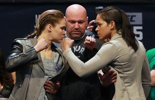 Pesagem do UFC 205, em Nova York - Encarada surpresa entre Ronda e Amanda
