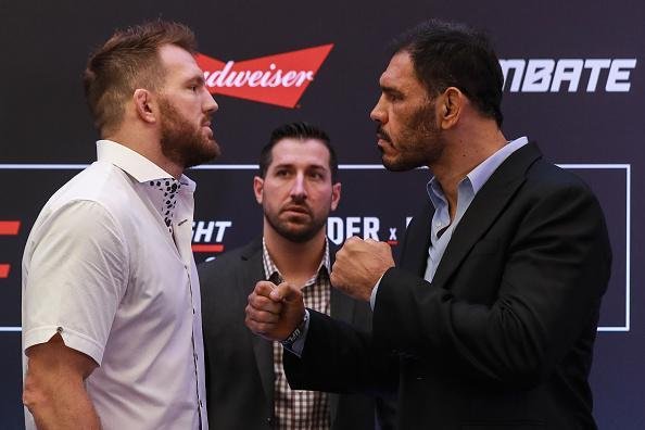 Media Day do UFC em So Paulo - Os protagonistas do evento, Ryan Bader e Rogrio Minotouro