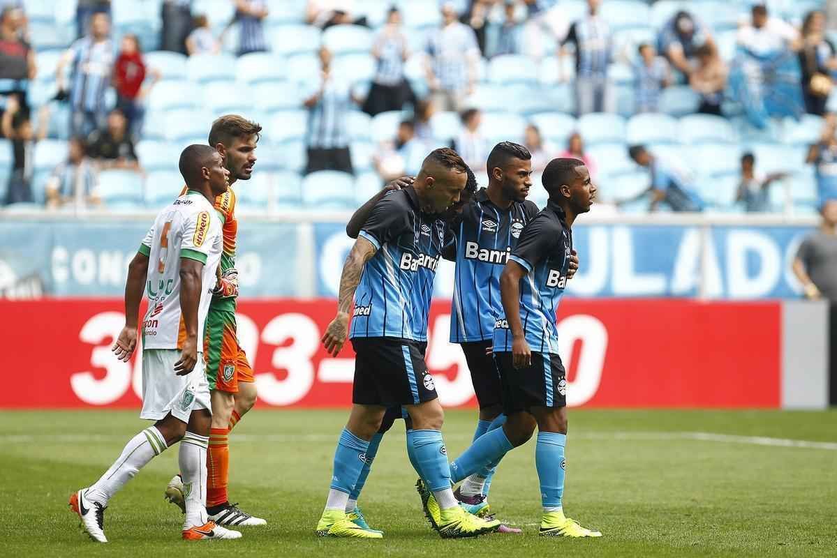 Amrica visitou o Grmio, no Rio Grande do Sul, e saiu derrotado por 3 a 0