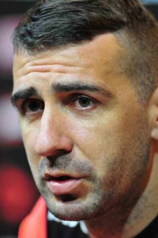 Lucas Pratto participou da entrevista coletiva