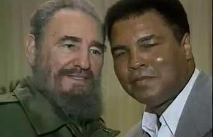 Fidel ao lado do boxeador norte-americano Muhammed Ali