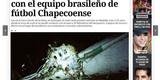Clar�n (Argentina) - Col�mbia: cai avi�o com a equipe brasileira de futebol Chapecoense