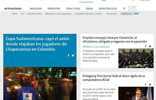 La Nacion (Argentina) - Copa Sulamericana: cai avio onde viajavam jogadores da Chapeconse, na Colmbia