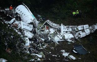 Imagens do local onde caiu o avio da Chapecoense, perto da La Unin, na Colmbia