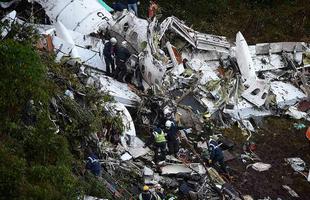 Imagens do local onde caiu o avio da Chapecoense, perto da La Unin, na Colmbia