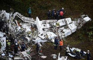 Imagens do local onde caiu o avio da Chapecoense, perto da La Unin, na Colmbia