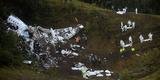 Imagens do local onde caiu o avi�o da Chapecoense, perto da La Uni�n, na Col�mbia