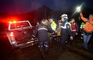 Imagens do local onde caiu o avio da Chapecoense, perto da La Unin, na Colmbia