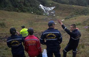 Imagens do local onde caiu o avio da Chapecoense, perto da La Unin, na Colmbia