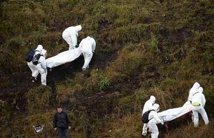 Imagens do local onde caiu o avio da Chapecoense, perto da La Unin, na Colmbia