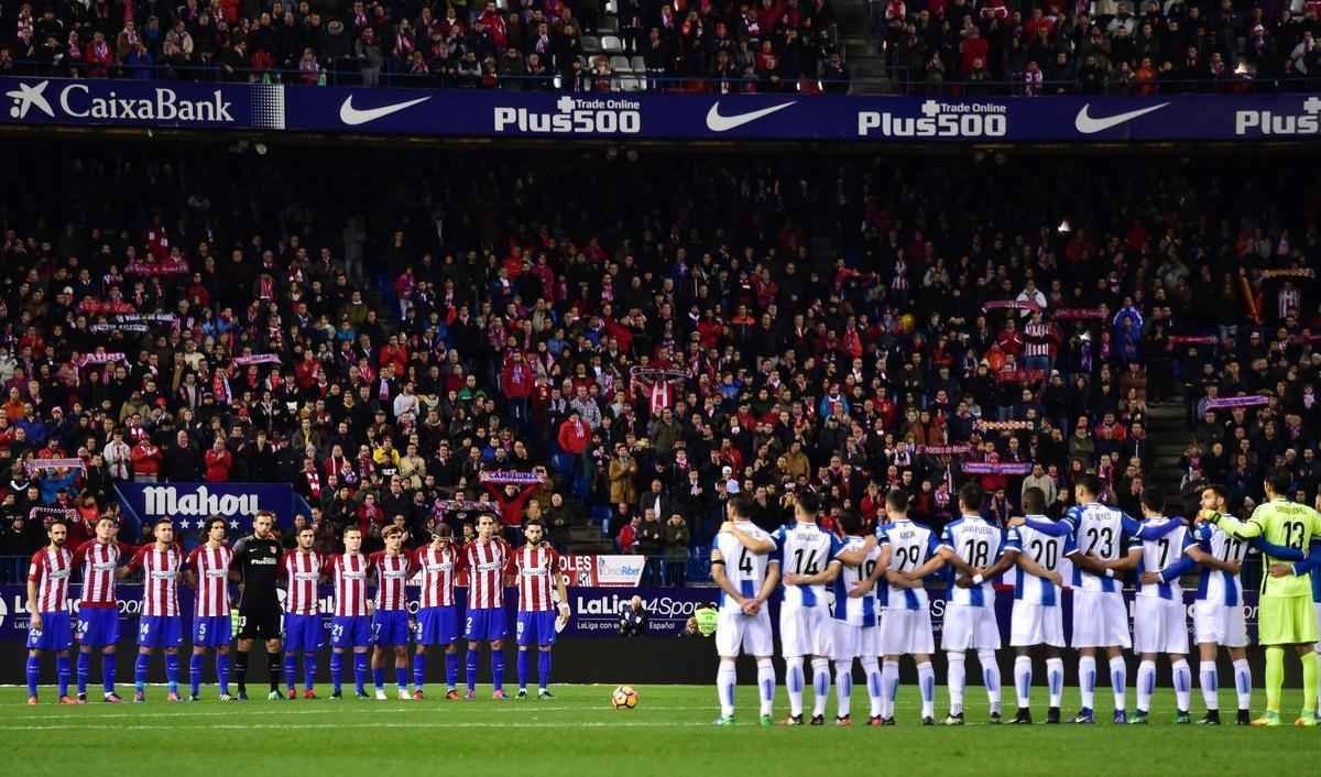 Jogadores de Atletico Madrid e Espanyol
