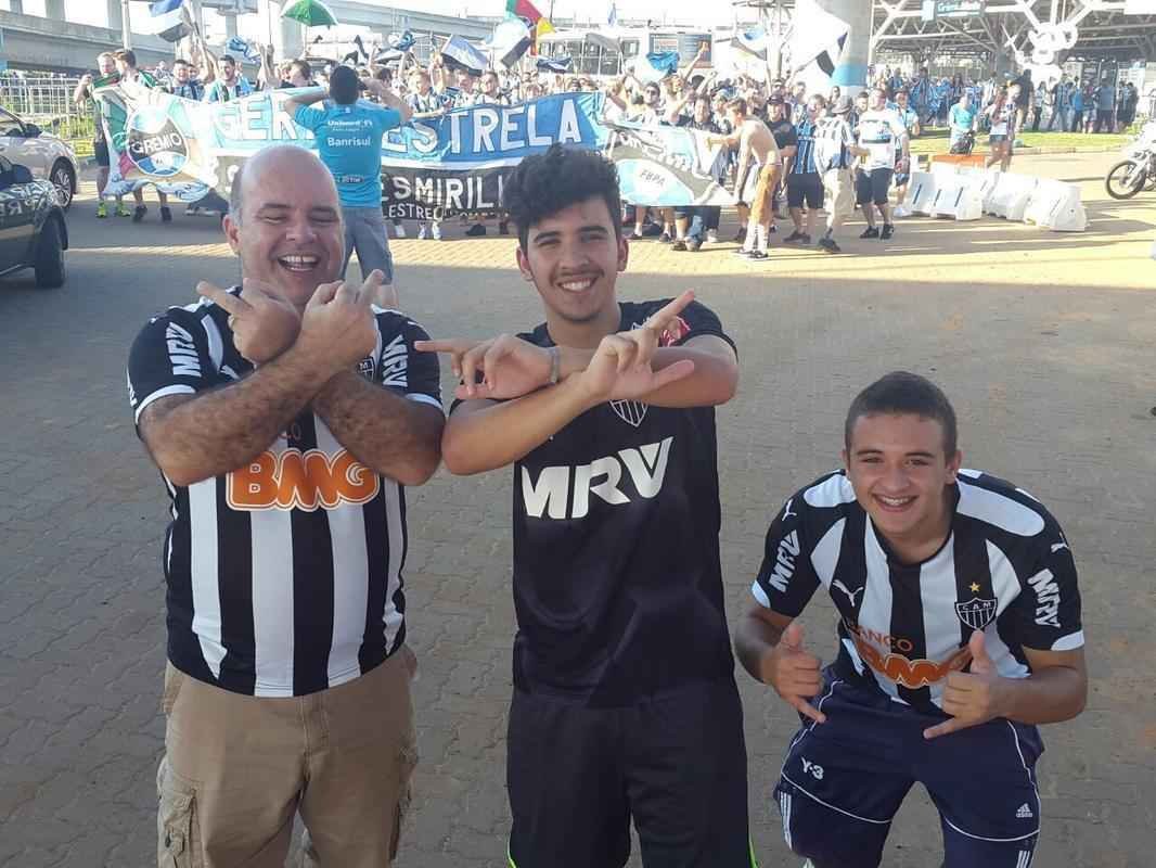 Ambiente na Arena antes da final da Copa do Brasil entre Grmio e Atltico