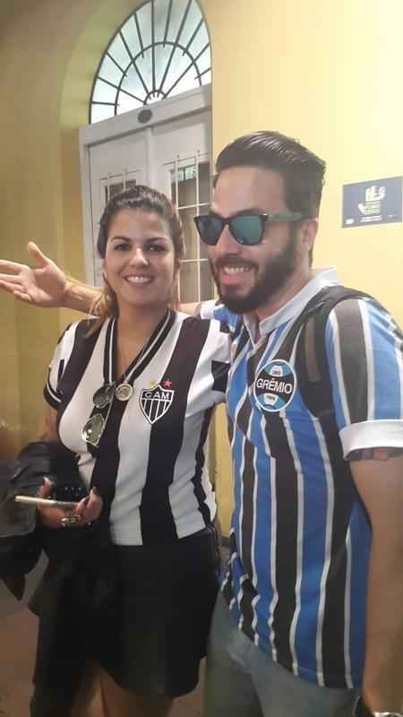 Ambiente na Arena antes da final da Copa do Brasil entre Grmio e Atltico