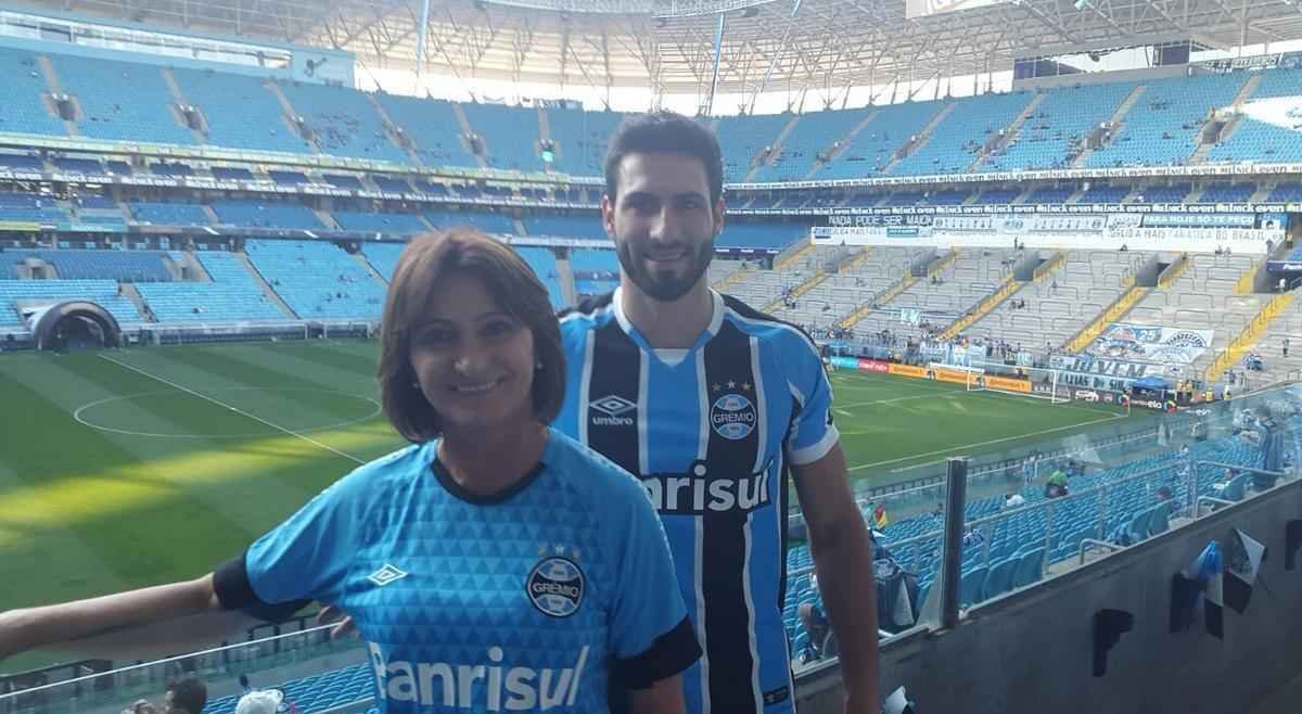 Ambiente na Arena antes da final da Copa do Brasil entre Grmio e Atltico