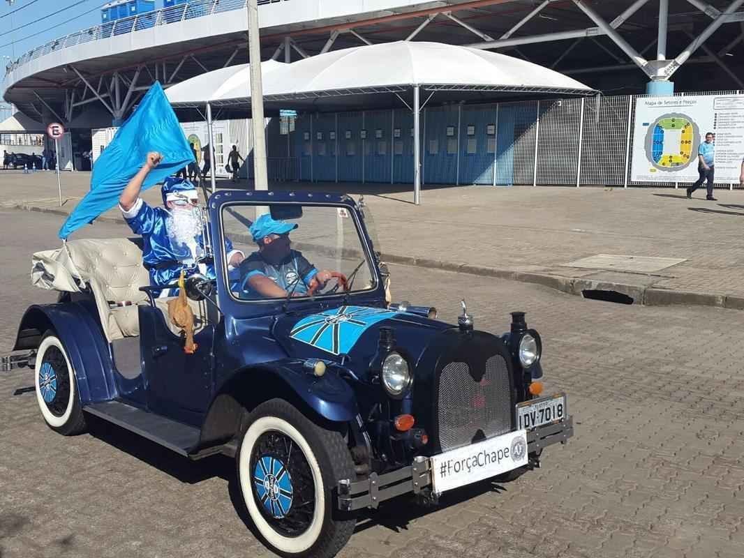 Ambiente na Arena antes da final da Copa do Brasil entre Grmio e Atltico