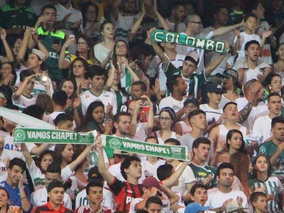 Na noite em que o Estdio Couto Pereira, em Curitiba, receberia a final da Copa Sul-Americana entre Atltico Nacional de Medelln e Chapecoense, torcedores da capital paranaense foram ao estdio rezar pelas vtimas do acidente areo na Colmbia. Ao todo, 71 pessoas morreram na queda do avio do clube catarinense