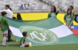 O Mineiro foi palco de homenagens s vtimas da tragdia com o avio da delegao da Chapecoense antes e durante Cruzeiro x Corinthians