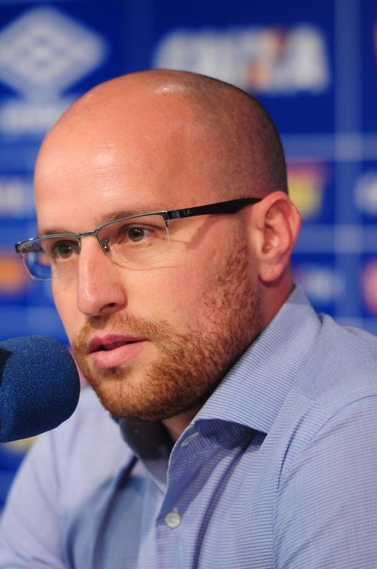 Veja imagens da entrevista coletiva da diretoria do Cruzeiro