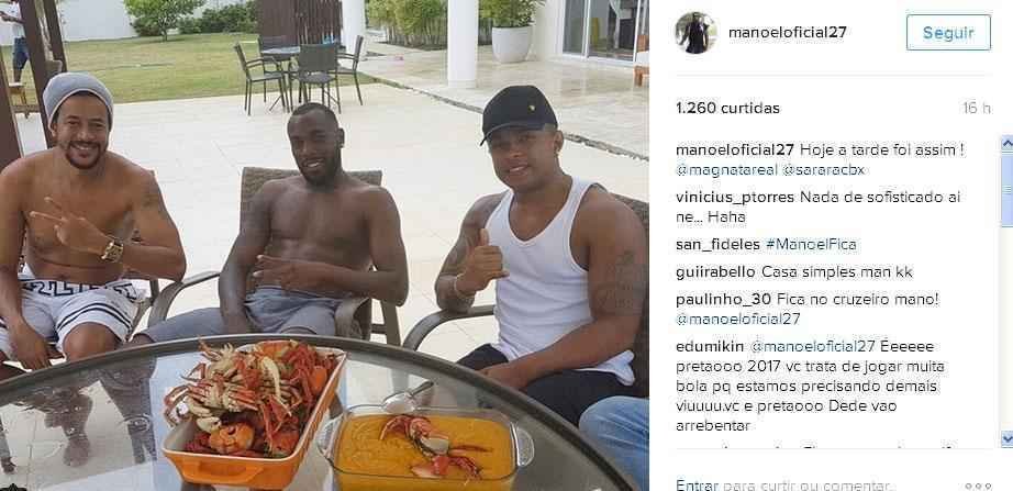 Manoel e os amigos nas frias