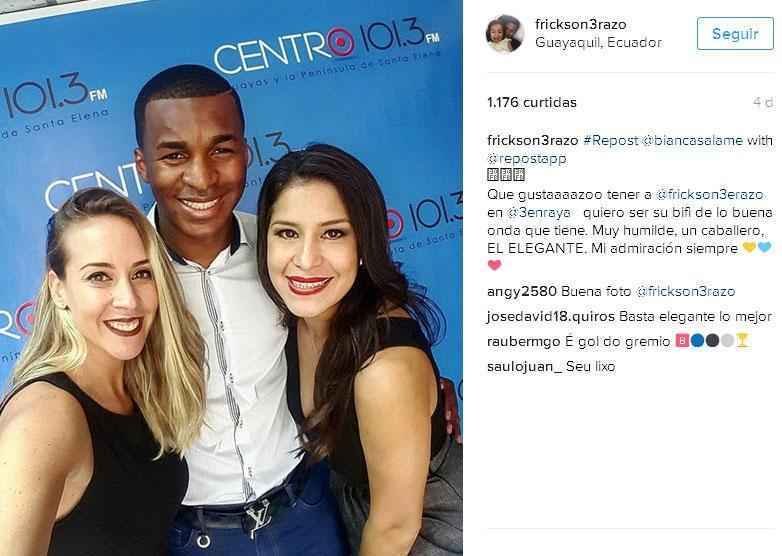 Erazo curtiu alguns dias no Equador