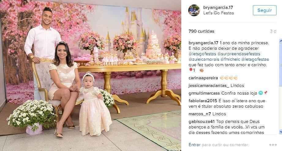 Bryan comemorou o aniversrio da filha durante as frias