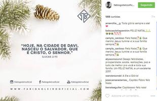 Goleiro Fbio postou uma mensagem religiosa nas redes sociais