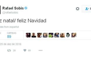 Rafael Sobis postou mensagem de Natal no Twitter