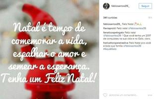 Fbio Santos deseja feliz Natal nas redes sociais 