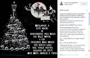 Marcos Rocha postou uma imagem para celebrar o Natal