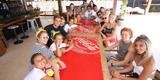 Rafael Moura com familiares e amigos em Esmeraldas