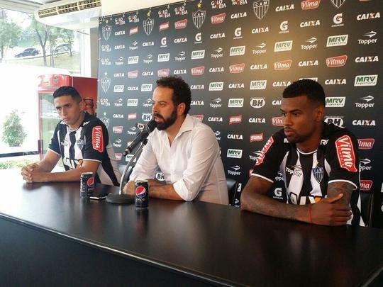 Danilo Barcelos e Felipe Santana foram apresentados nesta tera-feira na Cidade do Galo