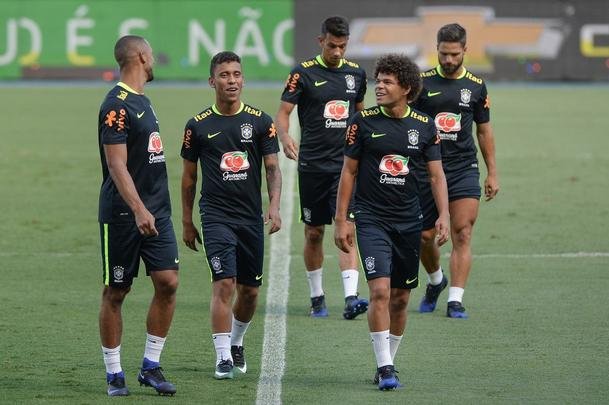 Treino da Seleção Brasileira no Engenhão, no Rio de Janeiro, visando ao Jogo da Amizade