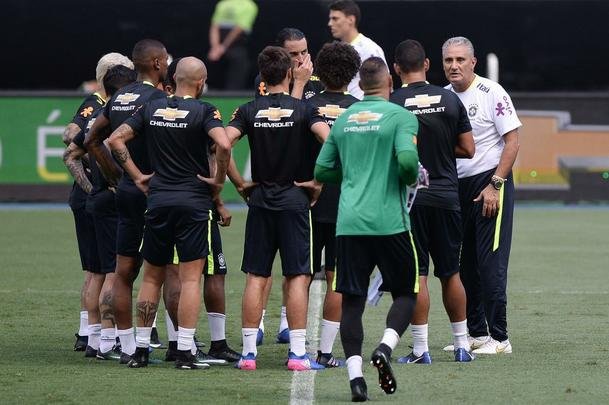 Treino da Seleção Brasileira no Engenhão, no Rio de Janeiro, visando ao Jogo da Amizade