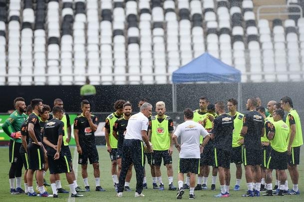 Treino da Seleção Brasileira no Engenhão, no Rio de Janeiro, visando ao Jogo da Amizade