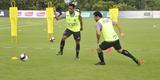 Volante Elias participou nesta quinta-feira do seu primeiro treino como jogador do Atltico. Roger Machado comandou uma atividade com bola utilizando atletas que no jogaram ou atuaram pouco diante do Cruzeiro