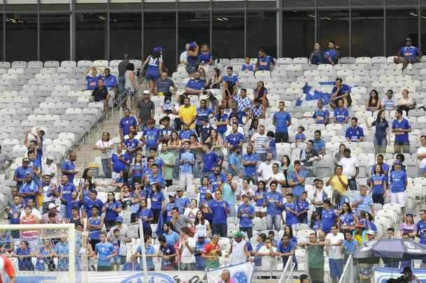 Fotos da torcida no jogo entre Cruzeiro e Tricordiano, pelo Campeonato Mineiro