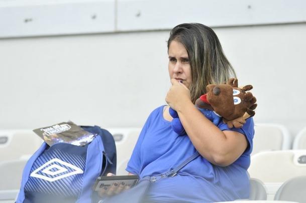 Fotos da torcida no jogo entre Cruzeiro e Tricordiano, pelo Campeonato Mineiro