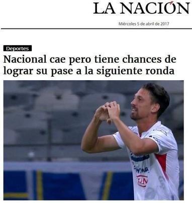 La Nacin (Paraguai): o peridico diz que o Cruzeiro  um dos candidatos ao ttulo e, por isso, o resultado no foi de todo ruim ao Nacional-PAR, que precisa de uma vitria simples para avanar