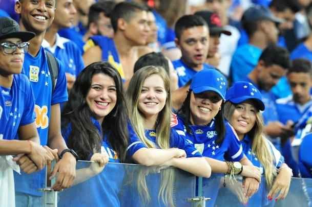 Imagens da torcida do Cruzeiro em jogo contra o So Paulo, pela Copa do Brasil, no Mineiro