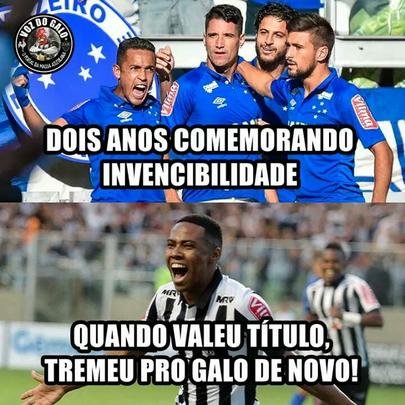 Campees mineiros, atleticanos tiram sarro de cruzeirenses na internet