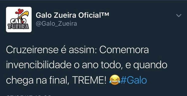 Campees mineiros, atleticanos tiram sarro de cruzeirenses na internet