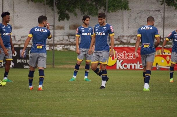 Imagens do treino do Cruzeiro antes do jogo contra o Nacional-PAR, pela Copa Sul-Americana