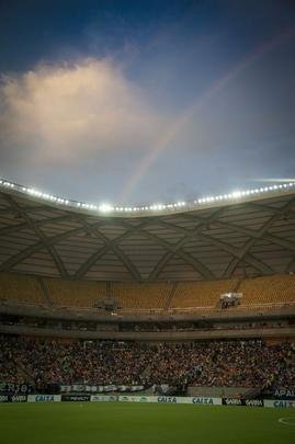 A Arena da Amaznia, em Manaus, foi inaugurada em 9 de maro de 2014, tem capacidade para 42.374 espectadores e receber quatro jogos da Copa do Mundo