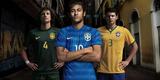 Uniformes da Seleo Brasileira, produzidos pela Nike, para a Copa do Mundo de 2014